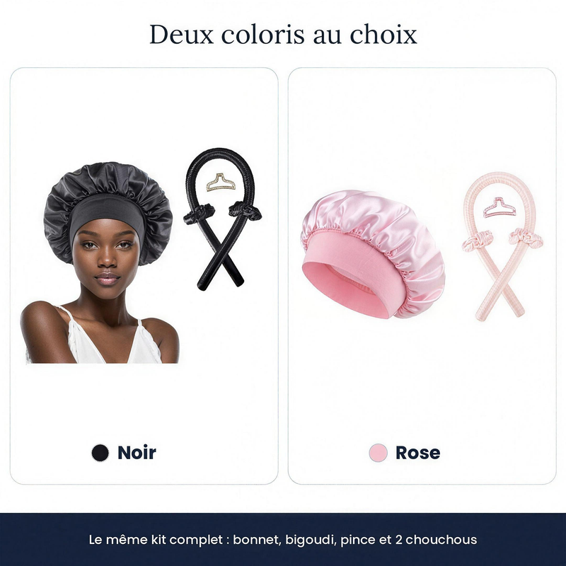 Kit boucles sans chaleur NORVEK disponible en noir et en rose